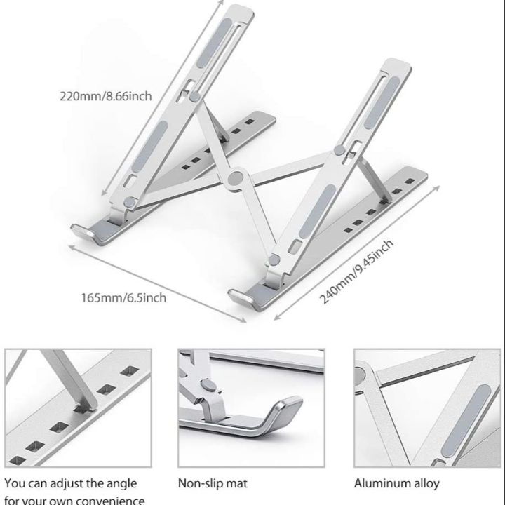 Pvc Pc Stand PVC Hard Plastic 7-Level Adjustable Laptop Stand For 10 To 17 Inches ...