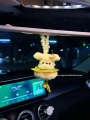 Hamburger Puppy Rearview Mirror Hanging Decoration Car Accessories Interior Ornament Cute Healing Doll for Women. 