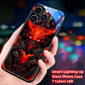 Abyssal Battle Armor Sound Music Control Led Light Phone Case For Samsung S24 S23 S22 S21 S20 FE Note 10 20 Plus Ultra A54 A14. 