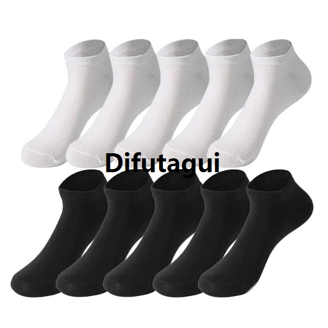 Difutagui%205%20Pairs%20Unisex%20Socks%20Low%20Cut%20Breathable%20Business%20Boat%20Sock%20Solid%20Hot%20Selling%20Color%20Comfortable%20Ankle%20Casual%20White%20Black%20Men%20Business%20-%20Image%208