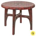 Dolphin Round Molded Plastic Table With Sturdy Legs. 