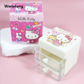 Wenefang Sanrio Hello Kitty Storage Box Makeup Bag Cinnamoroll Jewelry Box Fifty percent discount Drawer Style Arrange My Melody Cute Holiday Gifts for Girls. 