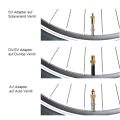 OUMERY 15 Pcs Inflator Pump Nozzle Kit Presta Schrader Valve Tube Bicycle Valve Adaptors for Road & & Fixie Bike Tire Pump. 