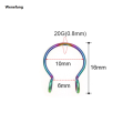 Wenefang 1Pc 10mm Zircon Septum Piercing Nose Ring Hoop nose For Girl Men Faux Body Clip Rings non Body Jewelry Non-Pierced. 