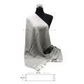 Silver Color Embroidered Shawl / 70% Pashmina 30% Silk. 