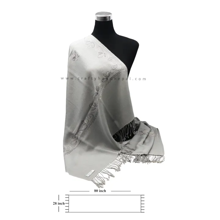 Silver%20Color%20Embroidered%20Shawl%20/%2070%25%20Pashmina%2030%25%20Silk%20-%20Image%202