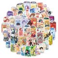 Artsy Home 50pcs Cartoon Sparkling Water Drink Anime Stickers for Laptop Sketchbook Sticker Aesthetic Scrapbooking Materia. 