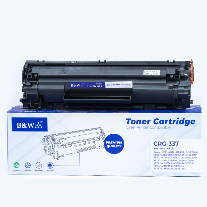 B&W CRG-337 Toner Cartridge Compatible with Canon MF241D, MF221, MF212W (1 Pack)