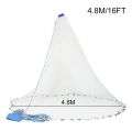 Easy Throw 6/8/10/12/16FT Net Bait Fishing Cast Fishing Net Fish Mesh Hand Cast. 
