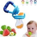 Cute Jelly Color Genius Portable Baby Bite Food Nibbler Supplement for Fruits Vegetable Baby Feeder Nipple green M. 