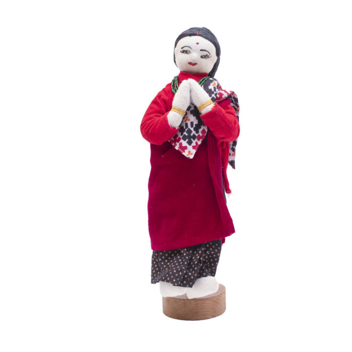 Multi Traditional Namaste Doll Gurung Woman Ghalek