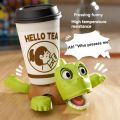 Fun ABS Panicked Turtle Coaster Press Gaping Eyes Turtle Cup Pad Quirky Toys Mug Holder Ornament Turtle Base Cup Mat Birthday Parties. 