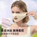 Summer running face mask lady sunscreen outdoor sports breathable mask golf ice silk open mouth nose breathable. 