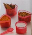 Max Senso Fancy Masala Box Virgin Plastic Spice (Masala) Round Box With Spoon. 