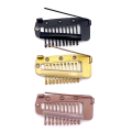 Pack of 10 Strong Chunni Clips with Safety Pin, Easy to Use with Dupatta, Hijab & Tikka Setting Easy to Use 4 X 2 cm Brown. 