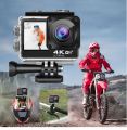 4k 20MP Action Camera Ultra HD With External Mic, Underwater Camera 131FT Waterproof Camera 170 Degree Wide Angle 4X Zoom Support External Microphone. 