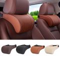 Memory Foam Car Neck Pillow PU Leather Car Headrest Pillows Car Neck Rest Seat Headrest Cushion Pad For Auto Interior Accessory. 