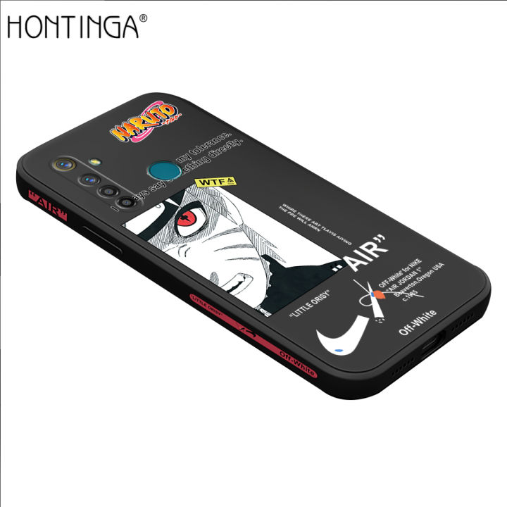 Hontinga for Realme 5 Pro Back Cover Anime Naruto Side Design Soft Liquid Silicone Phone Case