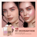 O.TWO.O Highlighter And Blush Palette Makeup Cosmetics for Women. 