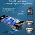 200X Magnification Microscope Lens with CPL Mobile LED Light Mini Pocket Macro Lenses for All Smartphones White. 