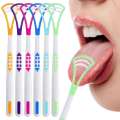 Plastic Scraper Tongue Cleaner Brush Oral Care To Keep Fresh Breath. 