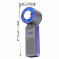 Low Noise Ice Compress Cool Refrigeration Electric Fan Foldable Colorful Lighting Personal Cooling Fan Digital Display 199 Gears Small Air Cooler Indoor Outdoor Use. 