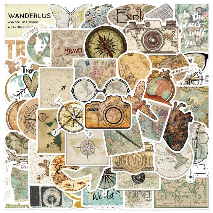 Artsy%20Home%2025/50pcs%20Retro%20Travel%20The%20Map%20Cartoon%20Aesthetic%20Stickers%20for%20Scrapbook%20Journal%20Diary%20Laptops%20and%20Cellphone%20Cover%20-%20Image%204