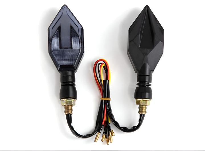 2PCS Motorcycle Turn Signal Lights Arrow Indicators Blinker