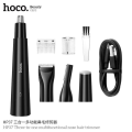 Hoco HP37 3-in-1 Multifunctional Trimmer for Men & Women - Rechargeable Electric Nose Hair, Ear, Eyebrow & Beard Trimmer - Portable Body Grooming Kit & Personal Shaver. 