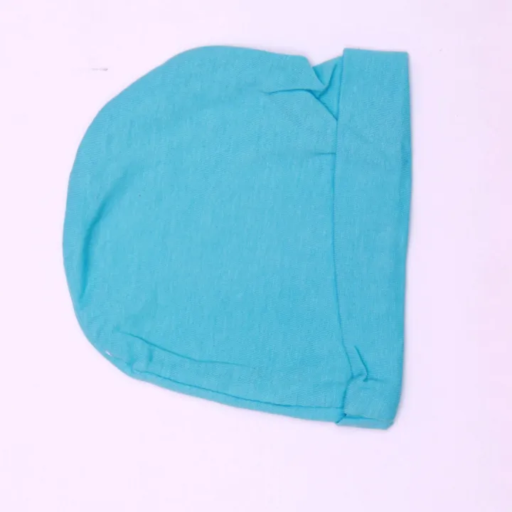 Light%20Blue%20Baby%20Printed%20Cotton%20Winter%20Cap%20For%20Kids%20-%20Image%203