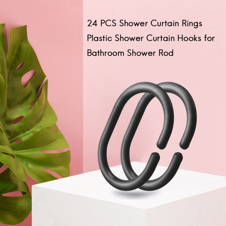 JAERBEE%2024%20PCS%20Shower%20Curtain%20Rings%20Plastic%20Shower%20Curtain%20Hooks%20for%20Bathroom%20Shower%20Rod%20-%20Image%202