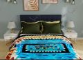 Korean Mink 3D Printed King Size Super Soft Thick Multi Colour Floral Heavy Blanket. 