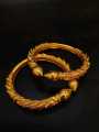 2 Pieces (Gold Plated) Nepali Bangles Bala For Women. 