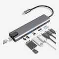 USB C HUB, 8 in 1 USB C Adapter with 4K HDMI. 
