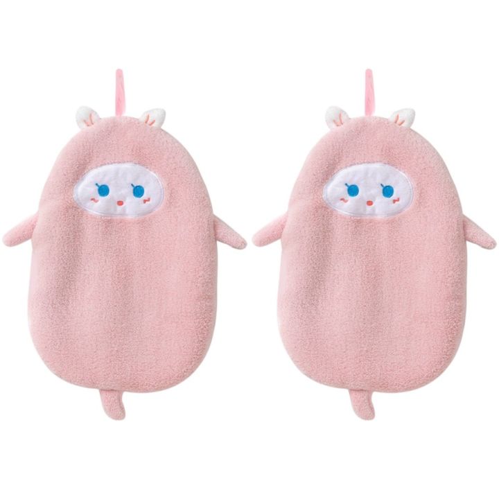 2Pcs Kitchen Towel Microfiber Cat Hand Towel Cartoon Cute Children's ...
