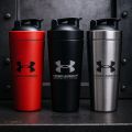 Strauss Stainless Steel Shaker Bottle 739 ML for Protein Shake, 100% Leakproof , Ideal for Protein, Pre Workout, BCAAs & Water. 