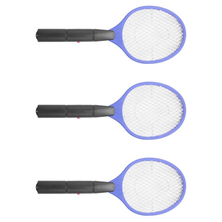 fasdaga 3X Batteries Operated Hand Racket Electric Mosquito Swatter ...