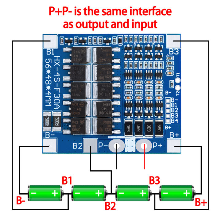 BMS%204S%203.2V%203.7V%2030A%20LiFePO4%20/%20Lithium%20Battery%20Charge%20Protection%20Board%2012.8V%2014.4V%2018650%2032650%20Battery%20Packs%20With%20Balance%20-%20Image%206