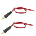 DC Jack Male Connector 5.5mm With 5 Inch Wire (2 Pcs). 