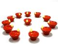 Led Light Water Sensor Diya Artificial Flameless Candle All Occasions Ganapati Navratri Diwali Wedding Party (12-Diya). 