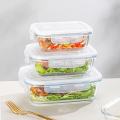 3Pcs Glass Set Containers With Airtight Lids Home And Work Glass Meal Prep Freezer & Microwave Safe. 