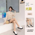 Bare-legged transparent artifact leggings, women's outer wear, fleece thickened warm pantyhose, flight attendant gray sheer pants. 
