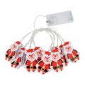 Cute Style Cartoon Christmas LED Light String Elk Shape Santa Claus Pattern Christmas String Lights Hangable Snowman Figure LED Indoor String Lights New Year Celebration. 
