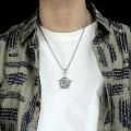 ANX  Silver Stainless Men's Pendant / Designs Available/Metal Locket. 