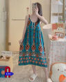 Printed Cotton Night Dress For Women | Free Size | Summer Nighty For Women | Sleeveless Nighty. 