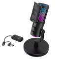 NeePho M03 Professional RGB Wireless Podcast Microphone | ANC Noise Cancelling Condenser Mic for Gaming, Streaming, YouTube & Content Creation. 