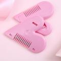Cute Manual Hair Cutting Comb Heart Double Sided Hair Comb Love Bangs Hit Thin Children's Hair Cutting Comb Self Trimmer. 