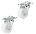 1 Pcs Heavy Duty Caster Wheel 360 Degree Furniture Carts Furniture Roller 1 inch White Nylon Rubber. 