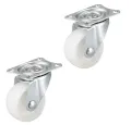 1 Pcs Heavy Duty Caster Wheel 360 Degree Furniture Carts Furniture Roller 1 inch White Nylon Rubber. 