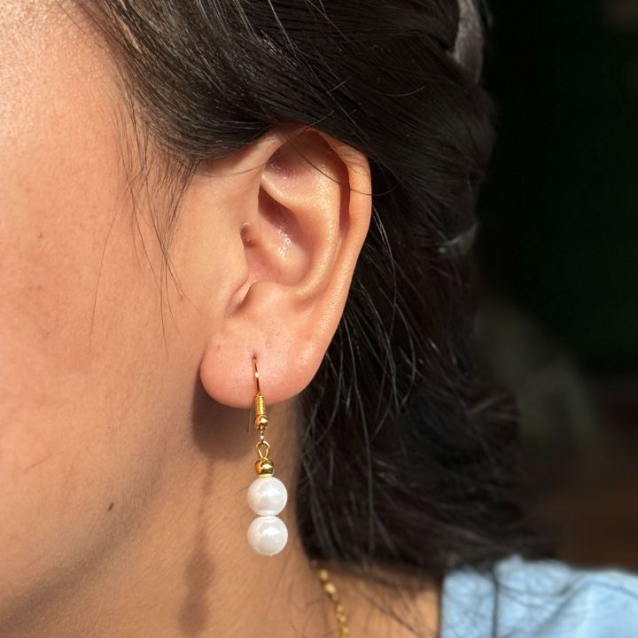 Cherry Beads Drop Pearl, Jhumka, Earrings For Women - Pearl Design | Fashion Drop Pearl Earing For Women